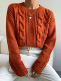 SuÃ©ter Feminino Tricot Marrom Marcella