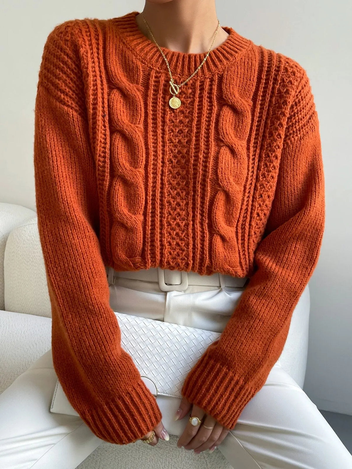 SuÃ©ter Feminino Tricot Marrom Marcella