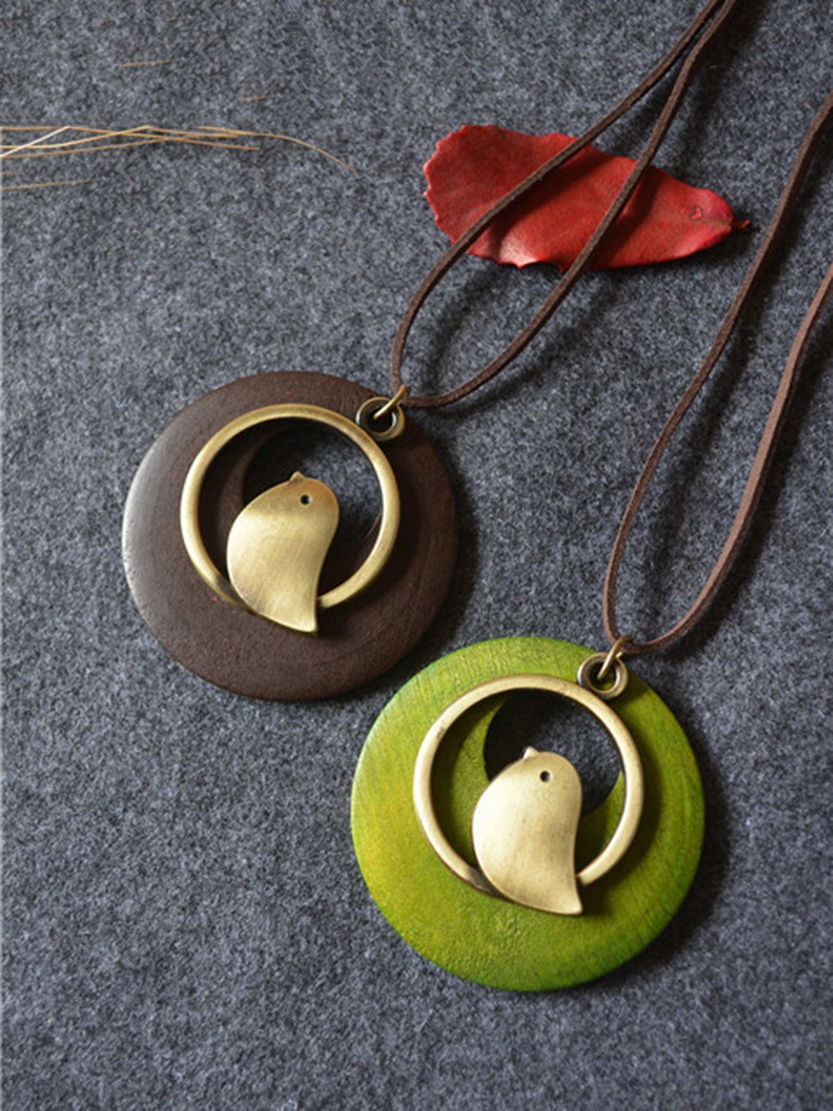 Handmade Bird Sweater Vintage Necklace