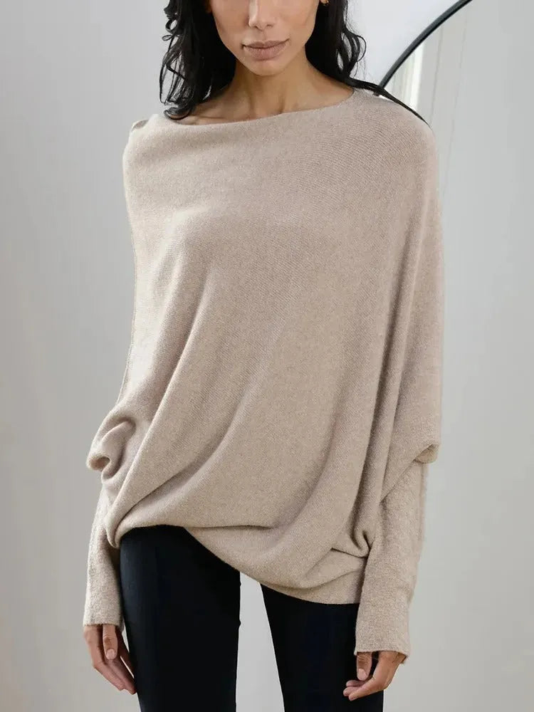NOELLE | Stijlvolle Off Shoulder Dames Trui – Losvallend, Vrouwelijk & Perfect Voor Het Najaar
