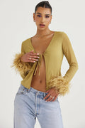 Nel| Statement Top with Golden Feather Finish