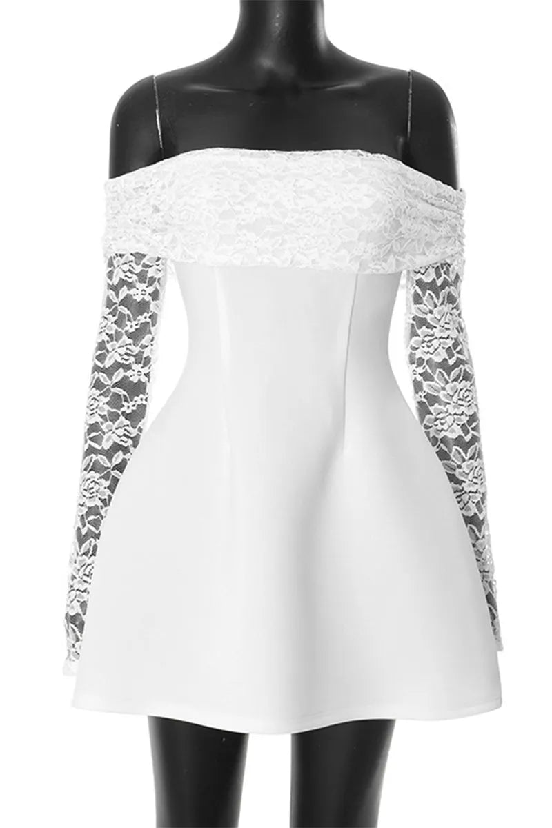 Sexy Lace Off Shoulder Princess Dresses