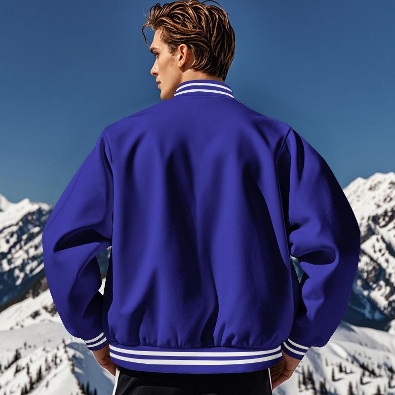 LÃ¤ssige Baseballjacke Mit Stehkragen FÃ¼r MÃ¤nner