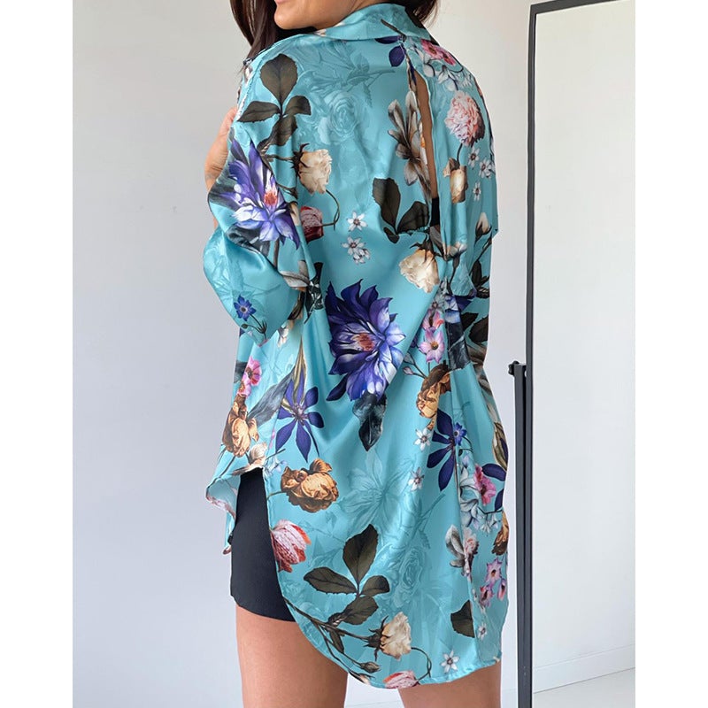 New fashion long sleeve lapel ladies shirt