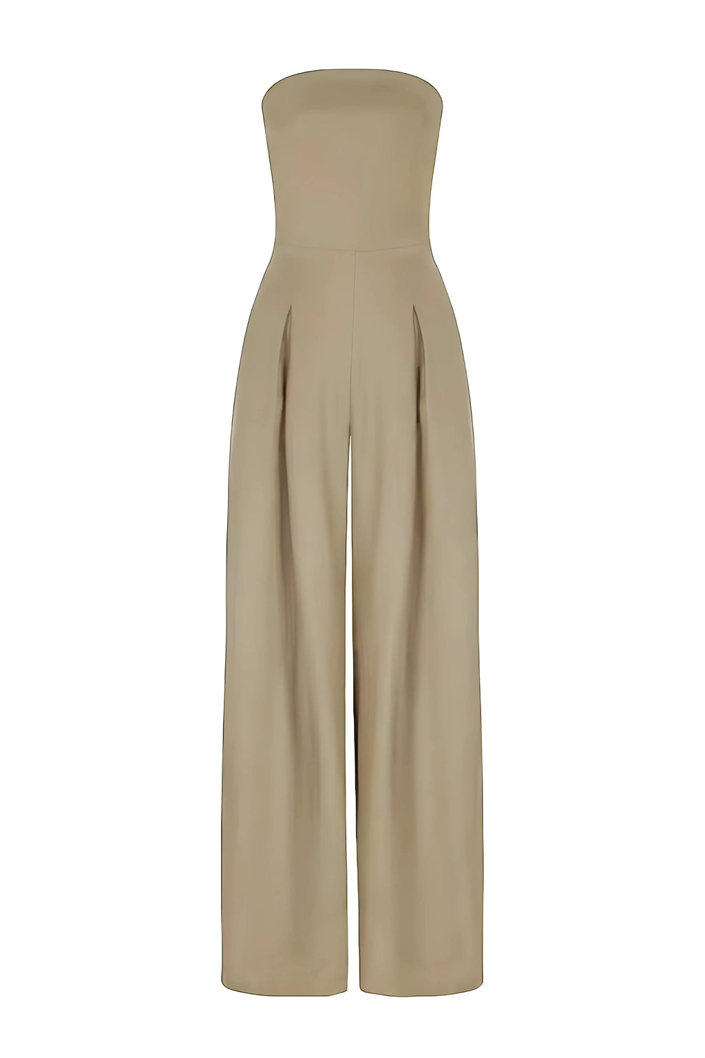 Chic Strapless Women's Jumpsuit With High Waist And Wide Legs
