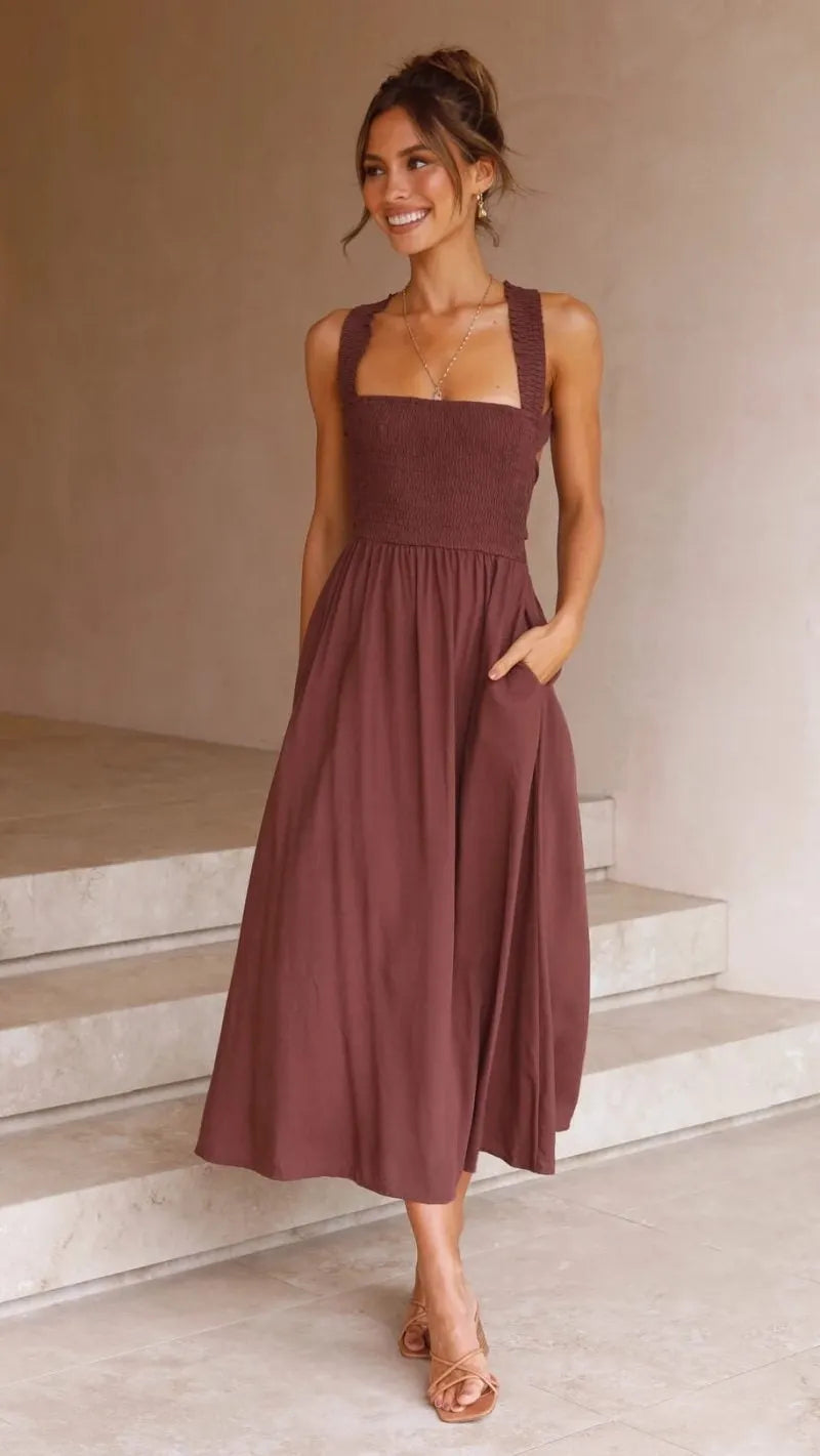 Damen-Maxikleid mit zeitlosem Schnitt für elegante Anlässe