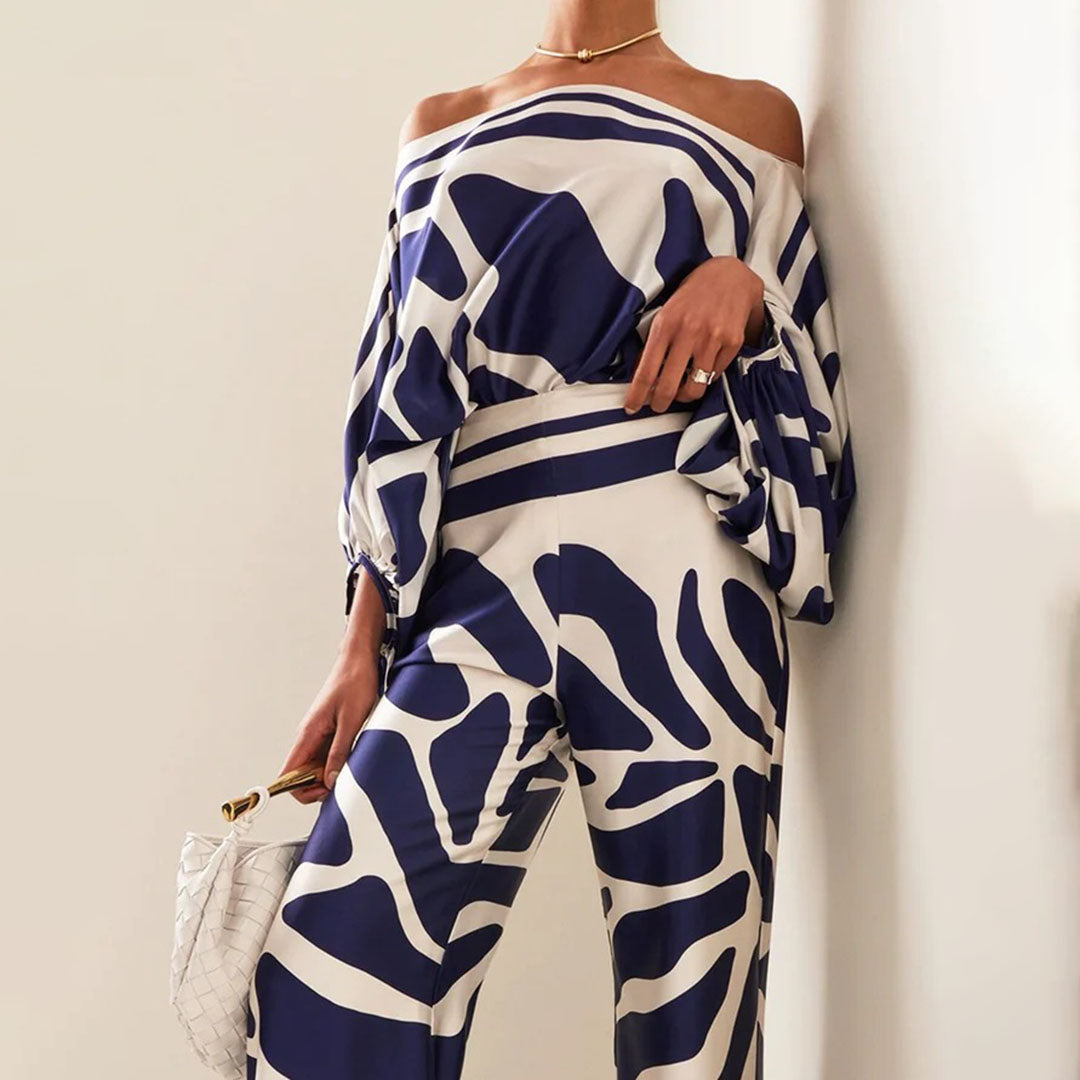 LOTTE | Stijlvolle Satijnen Dames Set – Elegant, Off-Shoulder & Luxe Comfort