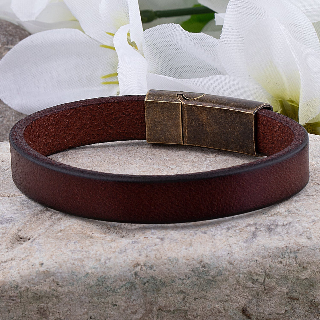 Robuste Lederarmband mit MessingschlieÃŸe