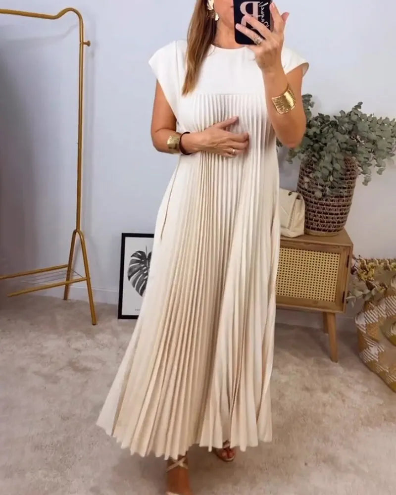 Ärmelloses Plisseekleid