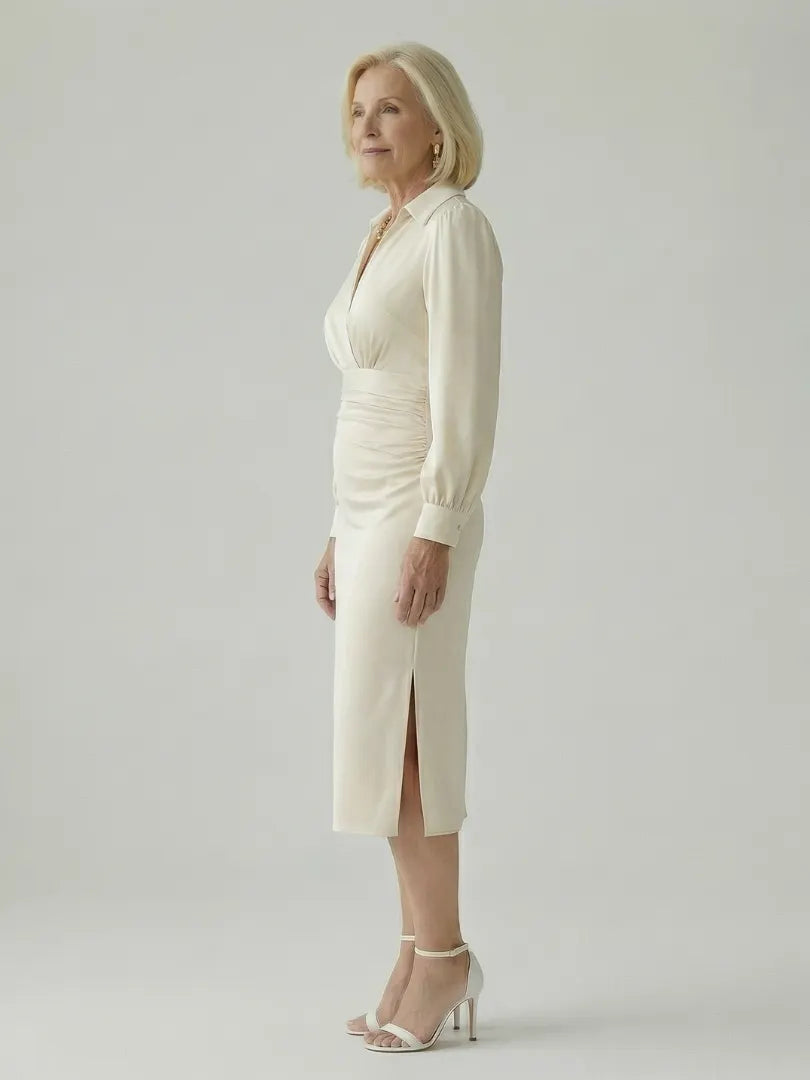 Eloria | Calm Front Midi Dress