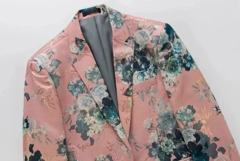 Eleganter Blumen Blazer Für Herren Der Perfekte Statement Look