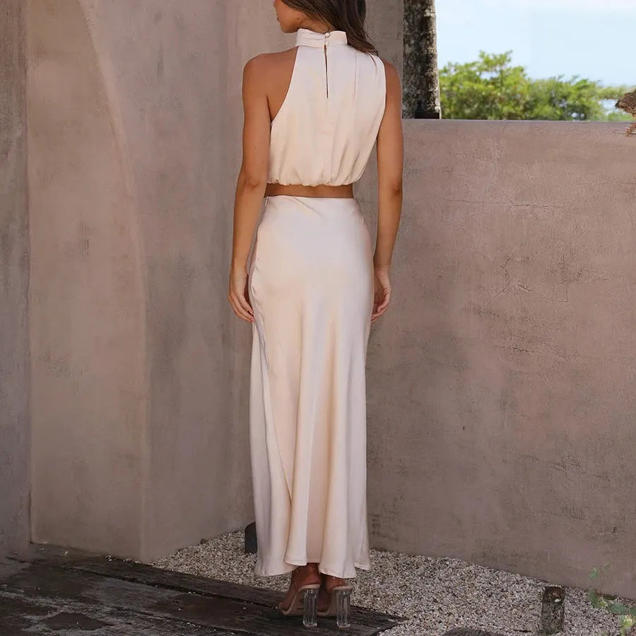 Elegantes Maxikleid mit Haltertop