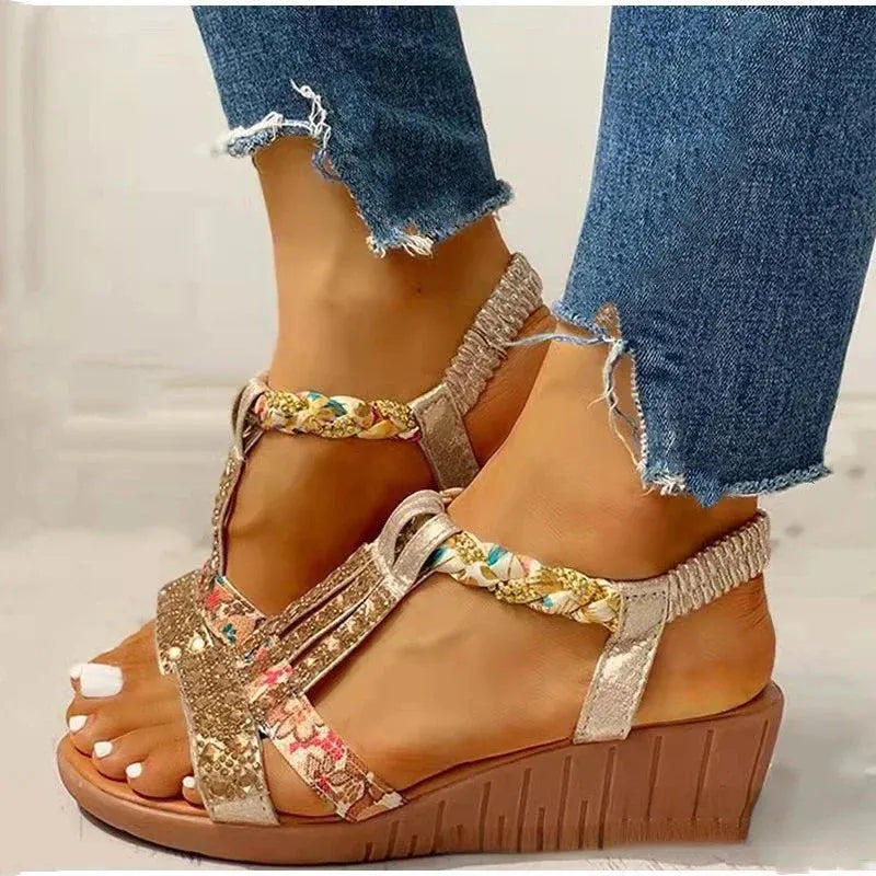 - Orthopädische Damen-Keilsandalen