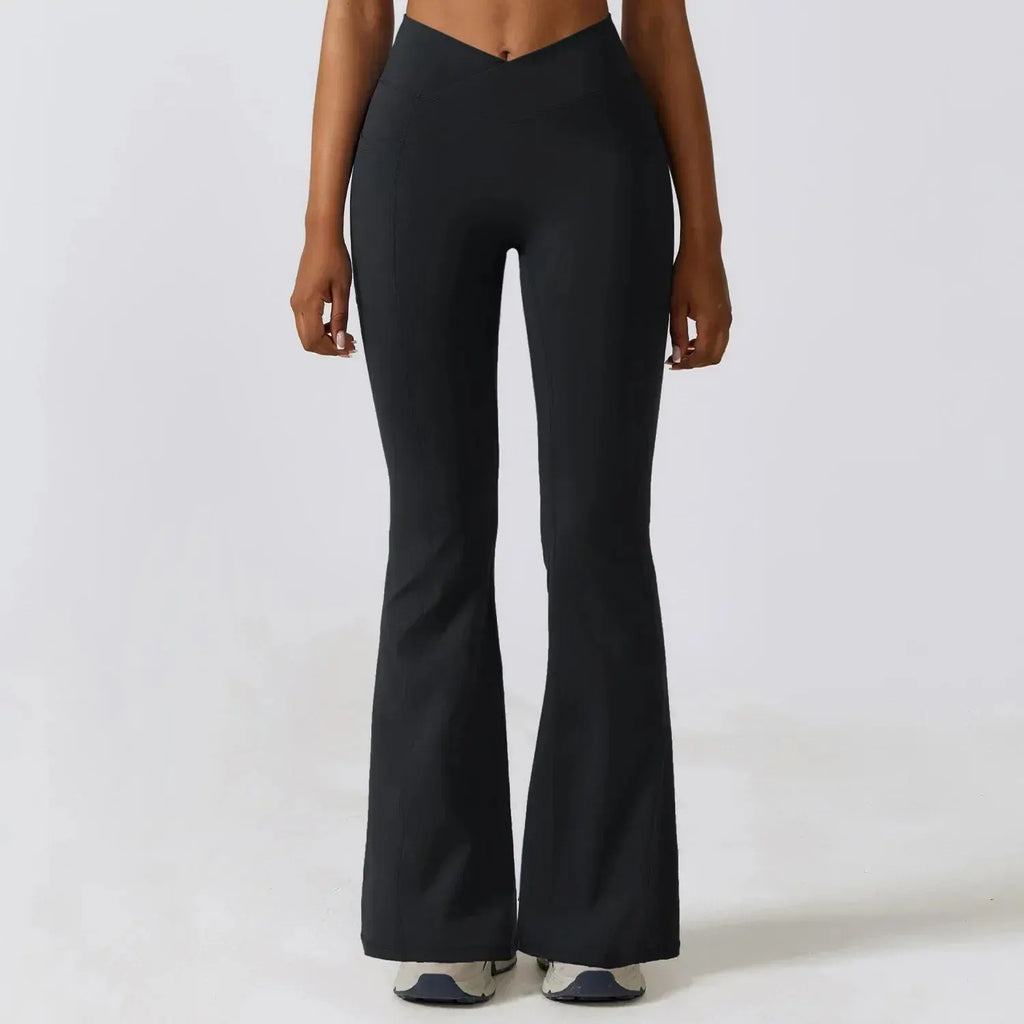 Hoch taillierte Flare-Leggings