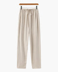 Leichte Slim Fit Herren Sommer Leinenhose Mit Kordelzug