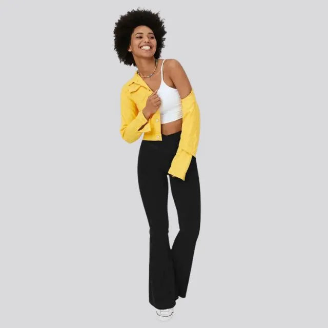 Hoch taillierte Flare-Leggings