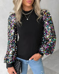 Dames Trui Met Kleurrijke Glitter Ballonmouwen | Chic, Comfortabel En Perfect Voor Elke Gelegenheid
