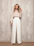 CalÃ§a Feminina Alfaiataria Pantalona Branco