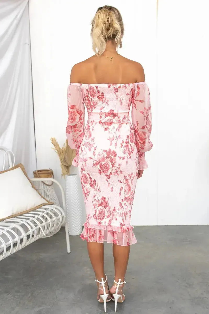 KAYALI | Elegante Zomer Midi Jurk Voor Dames Met Bloemen Print - Luchtig & Stijlvol