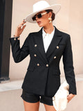 Blazer Feminino Preto Elegante Modelo Rafaella