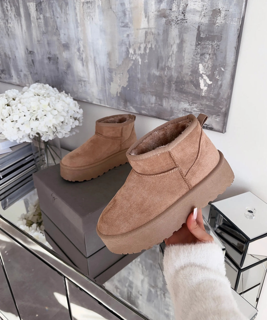 Warm Gevoerde Bruine Boots Dames – Warme Luxe Voor Koude Dagen