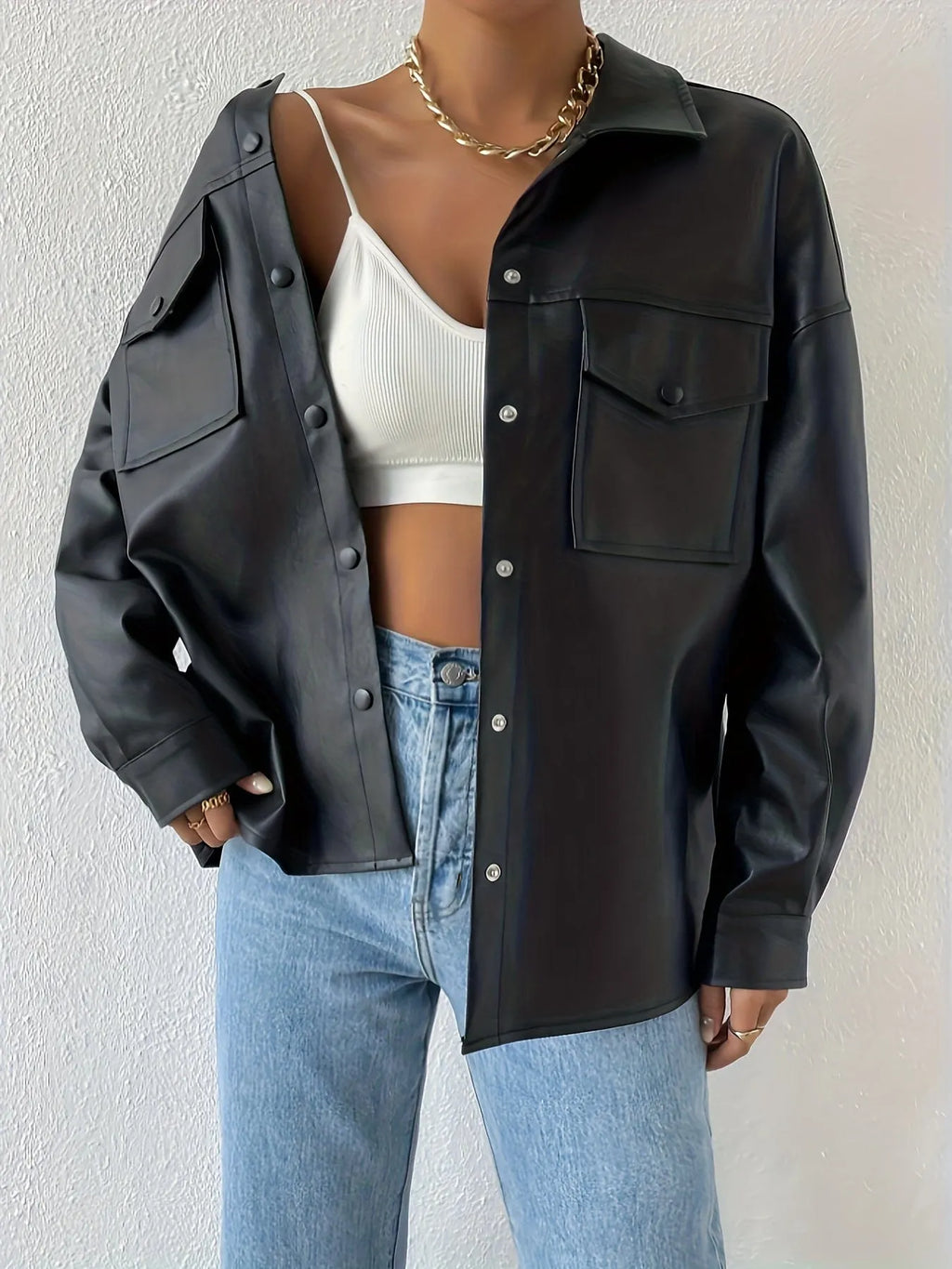 Stylische Lederjacke Für Herren