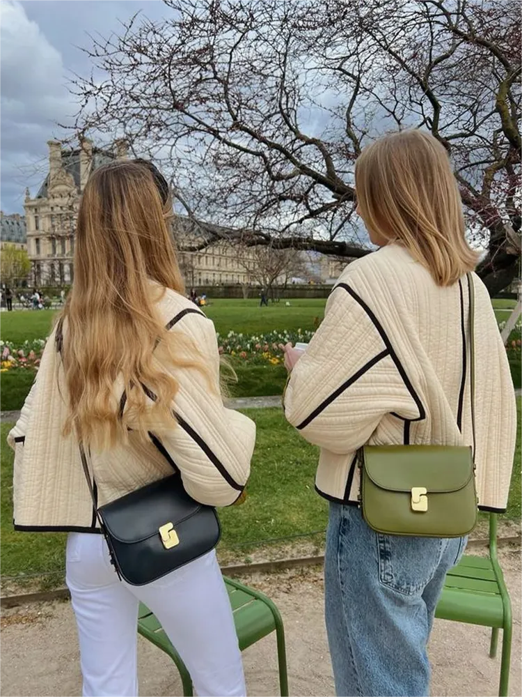 MICHON | Oversized Gewatteerde Jas Voor Dames Met Franse Style - Comfortabel & Modieus
