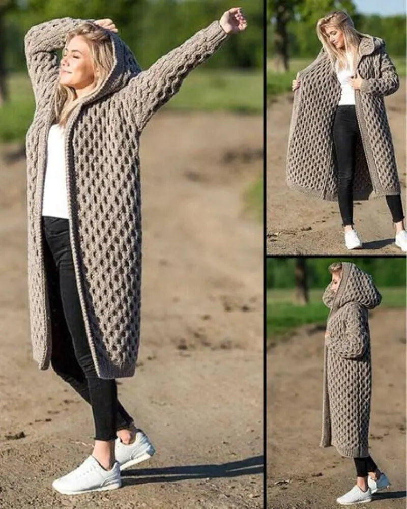 Lange Strickjacke