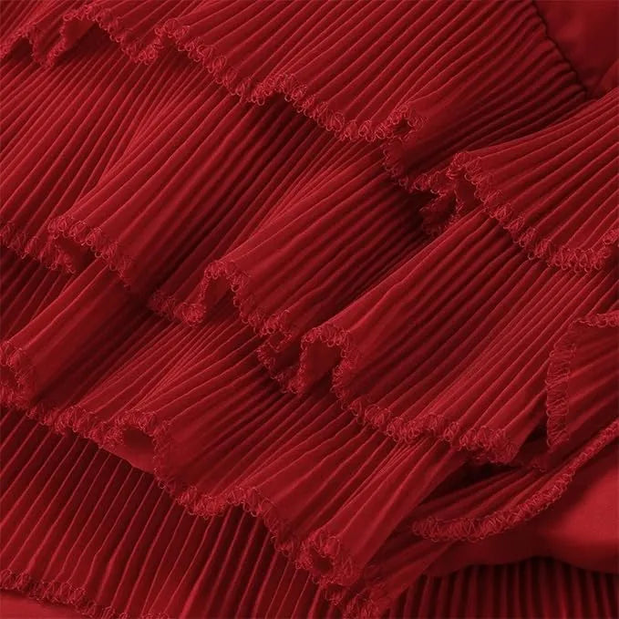 - Elegantes Kleid mit gerafften Ärmeln