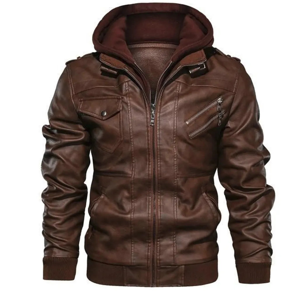 Stylische Lederjacke Für Männer