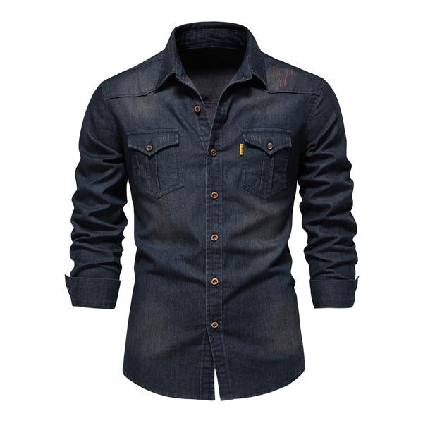 Vielseitiges Denim Hemd FÃ¼r MÃ¤nner