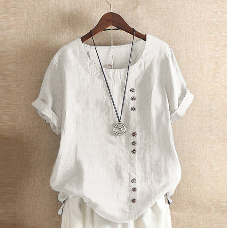 Cotton and Linen T-shirt