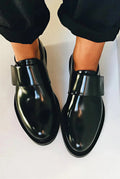 Lackleder Loafer | Auffälliger Riemen | Smart Casual
