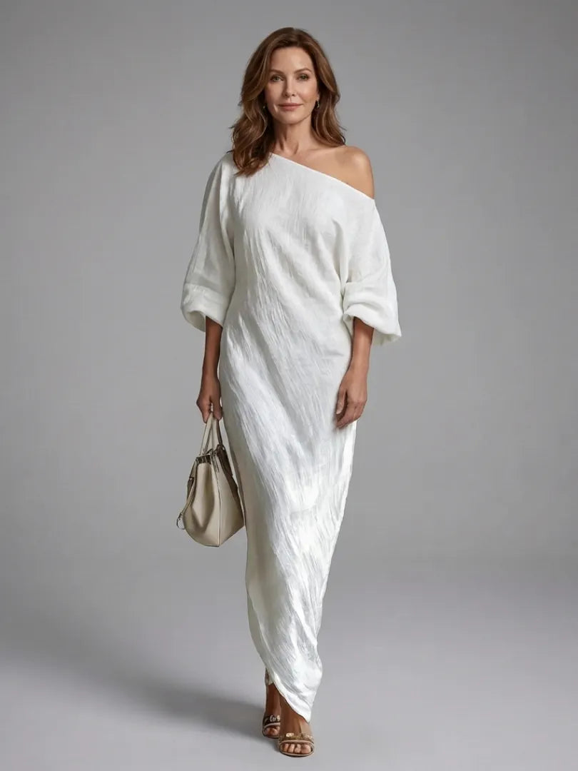 Blythe | One Shoulder Draped Maxi Dress