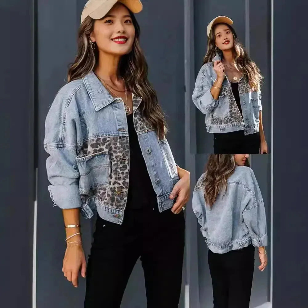 Denim Jacket for Women with Statement Details and Edgy Look