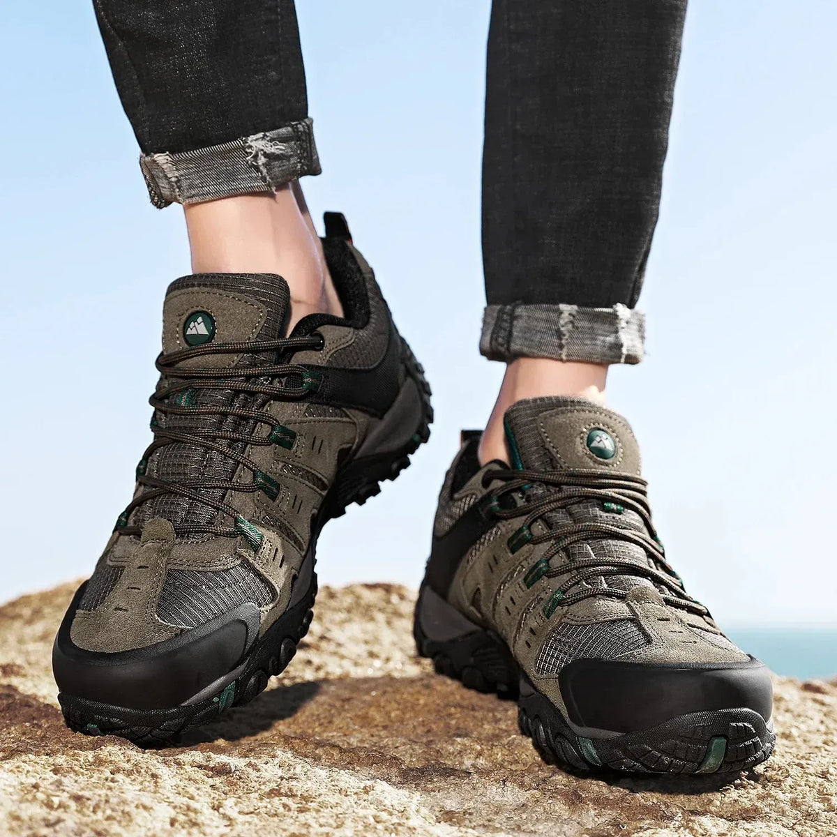 Niedrig Wasserabweisende Wanderschuhe Mit Robuster Sohle Für Herren