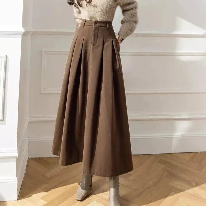 Damen Wollrock für Herbst und Winter