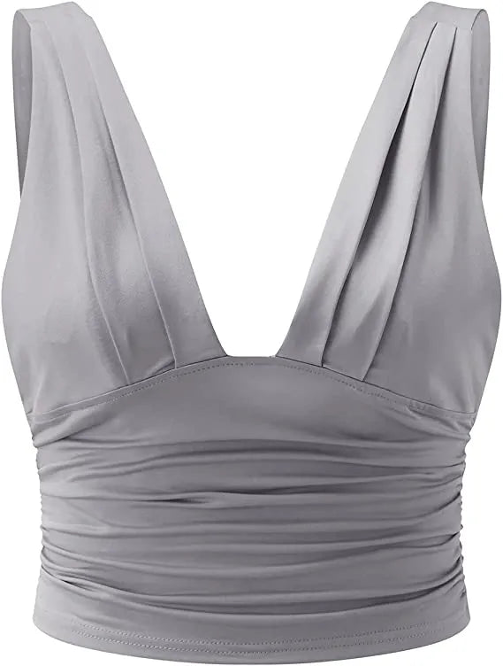 Alana | Elegant V-Neck Crop Top