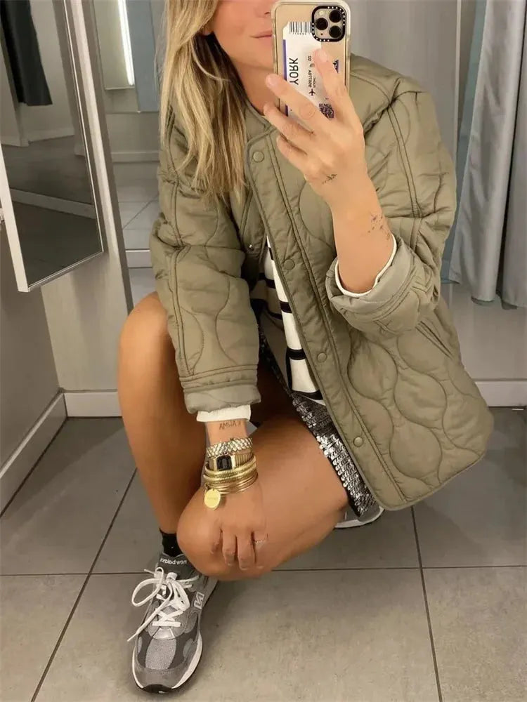 - Oversize Steppjacke mit Taschen