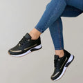 - Stylische Low Top Schnürsneaker für Damen für den Alltag Sportliche Casual Fashion Sneaker