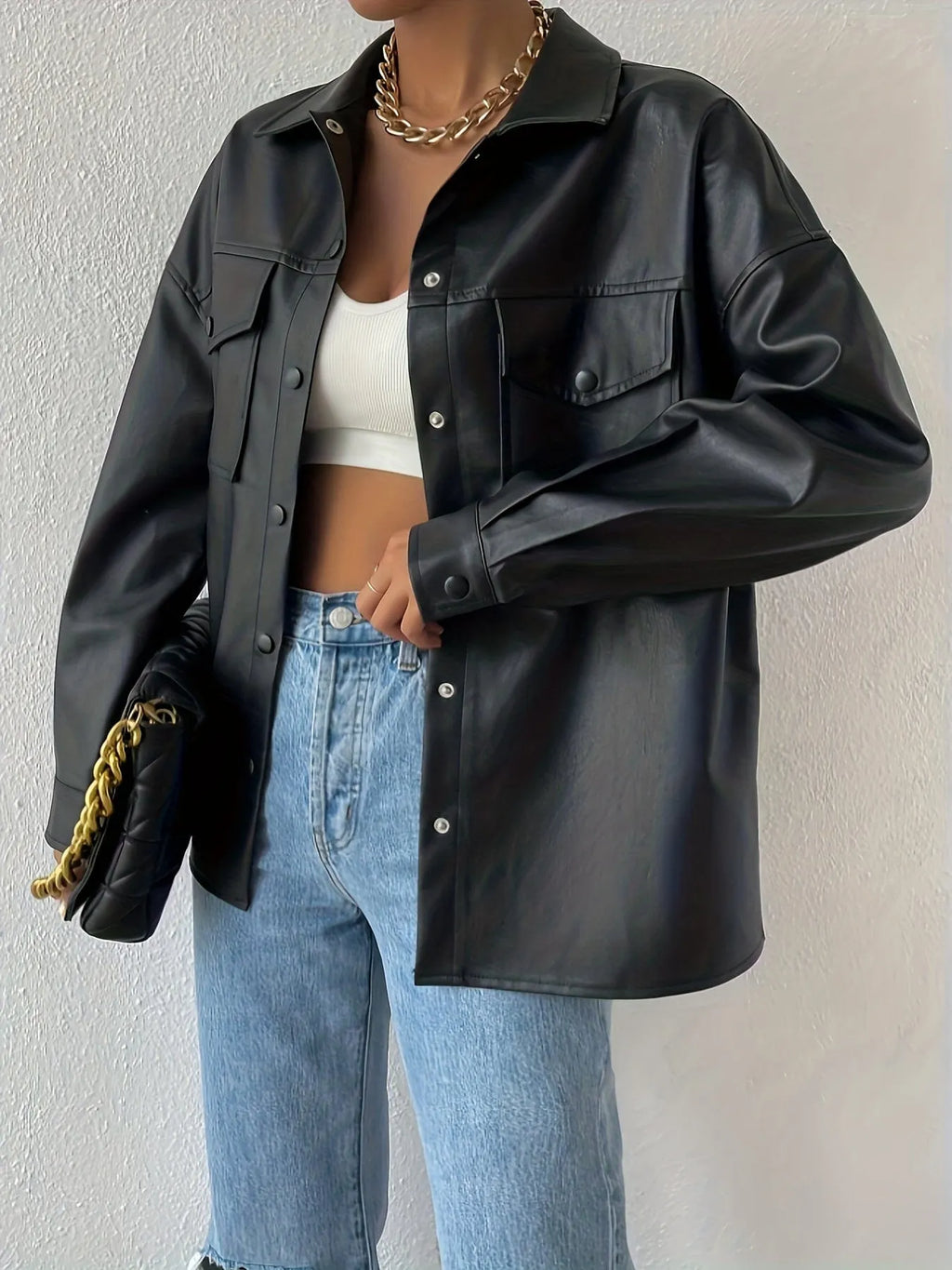 Stylische Lederjacke Für Herren