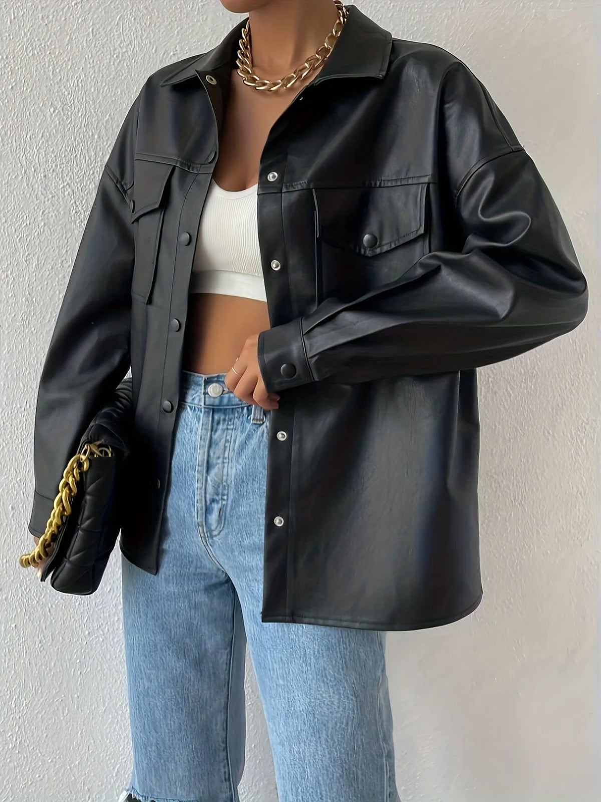 Stylische Lederjacke Für Herren