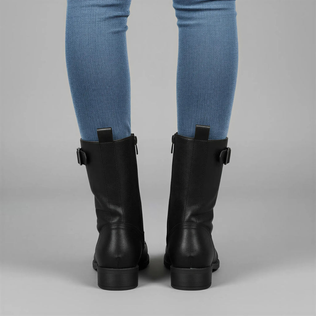 Schnürstiefeletten | Seitlicher Reißverschluss | Damen