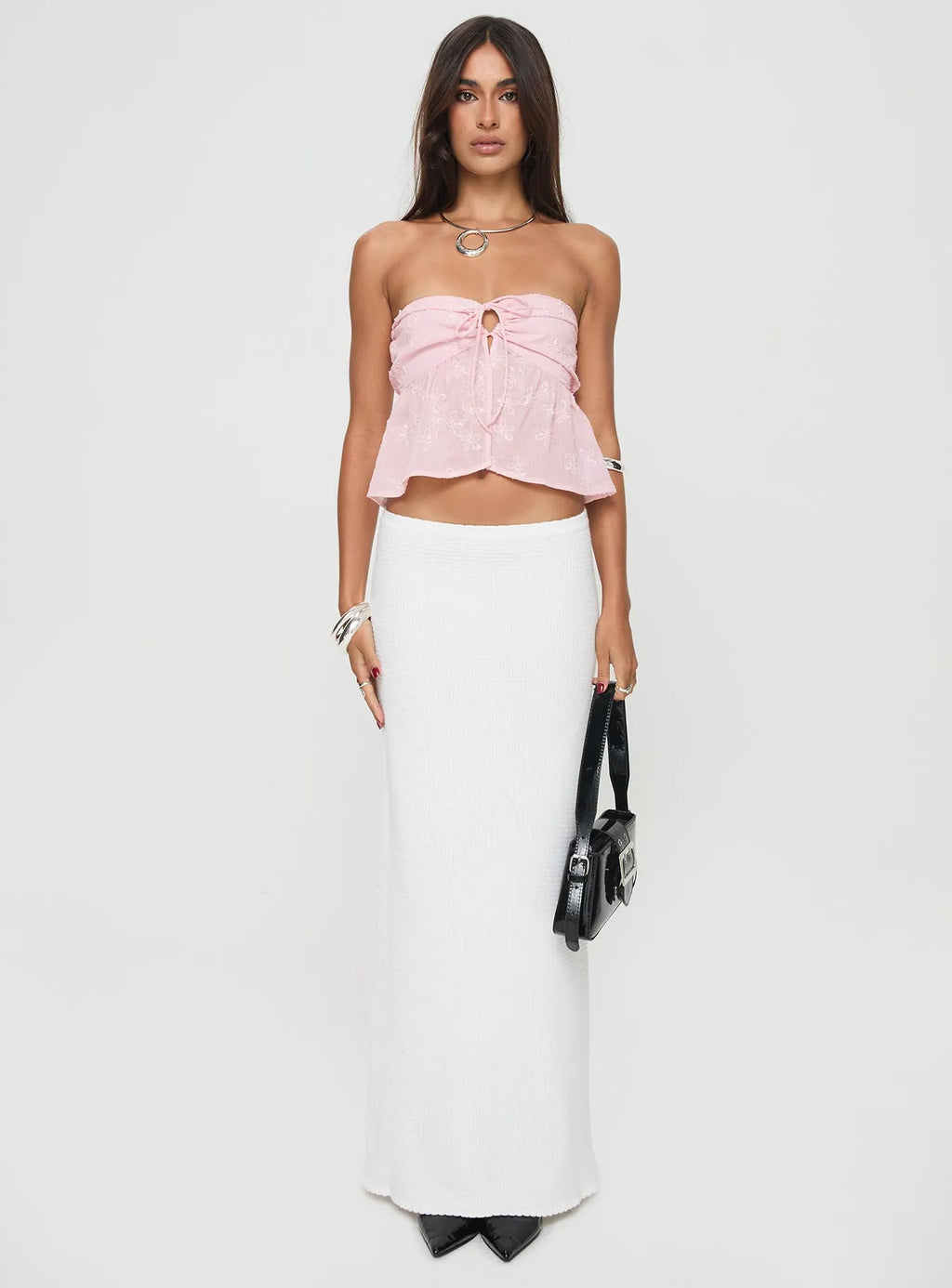Florale Spitze Top mit Bindedetail