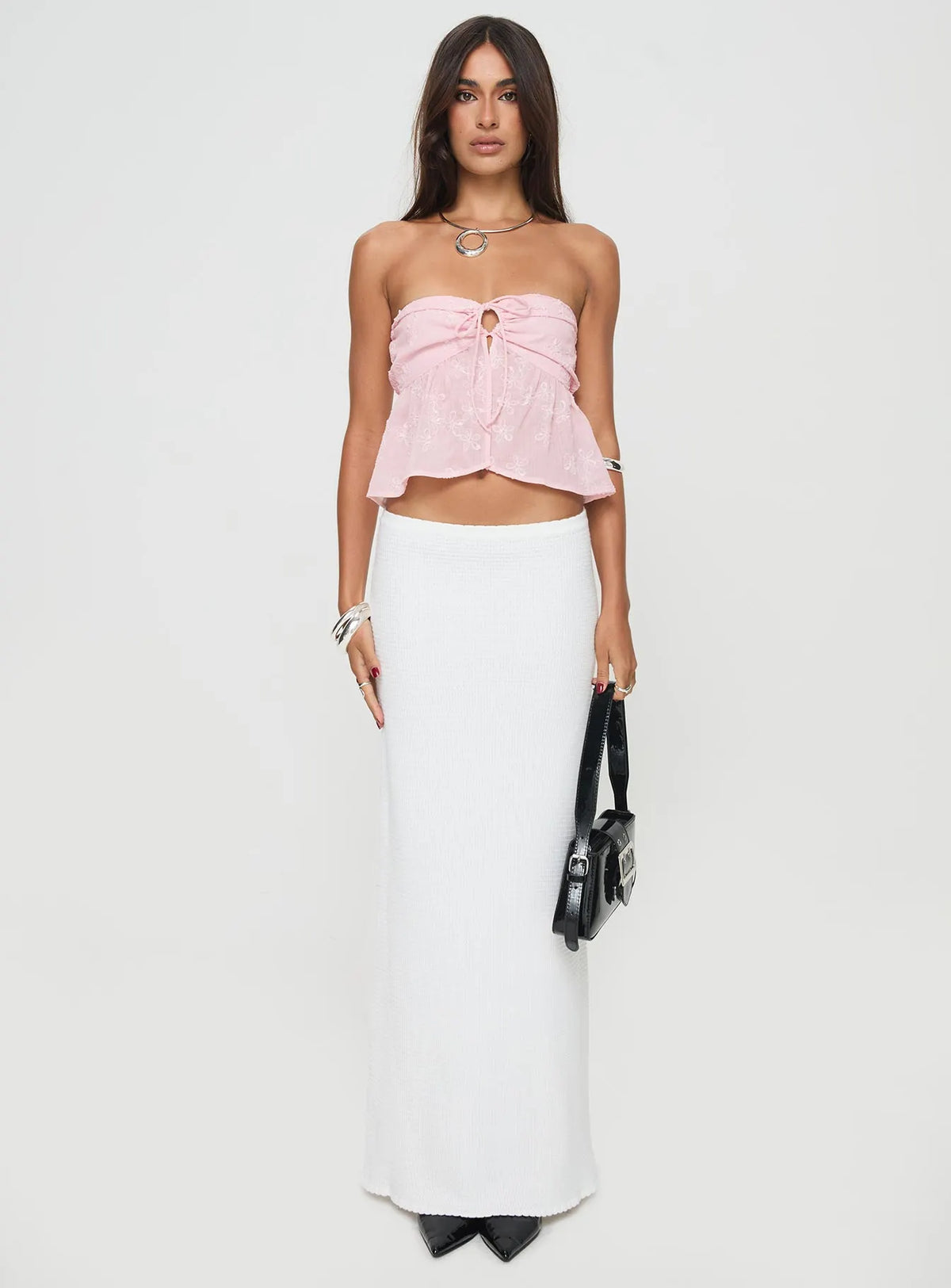 Florale Spitze Top mit Bindedetail