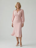 Eloria | Calm Front Midi Dress