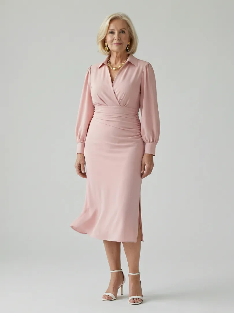 Eloria | Calm Front Midi Dress