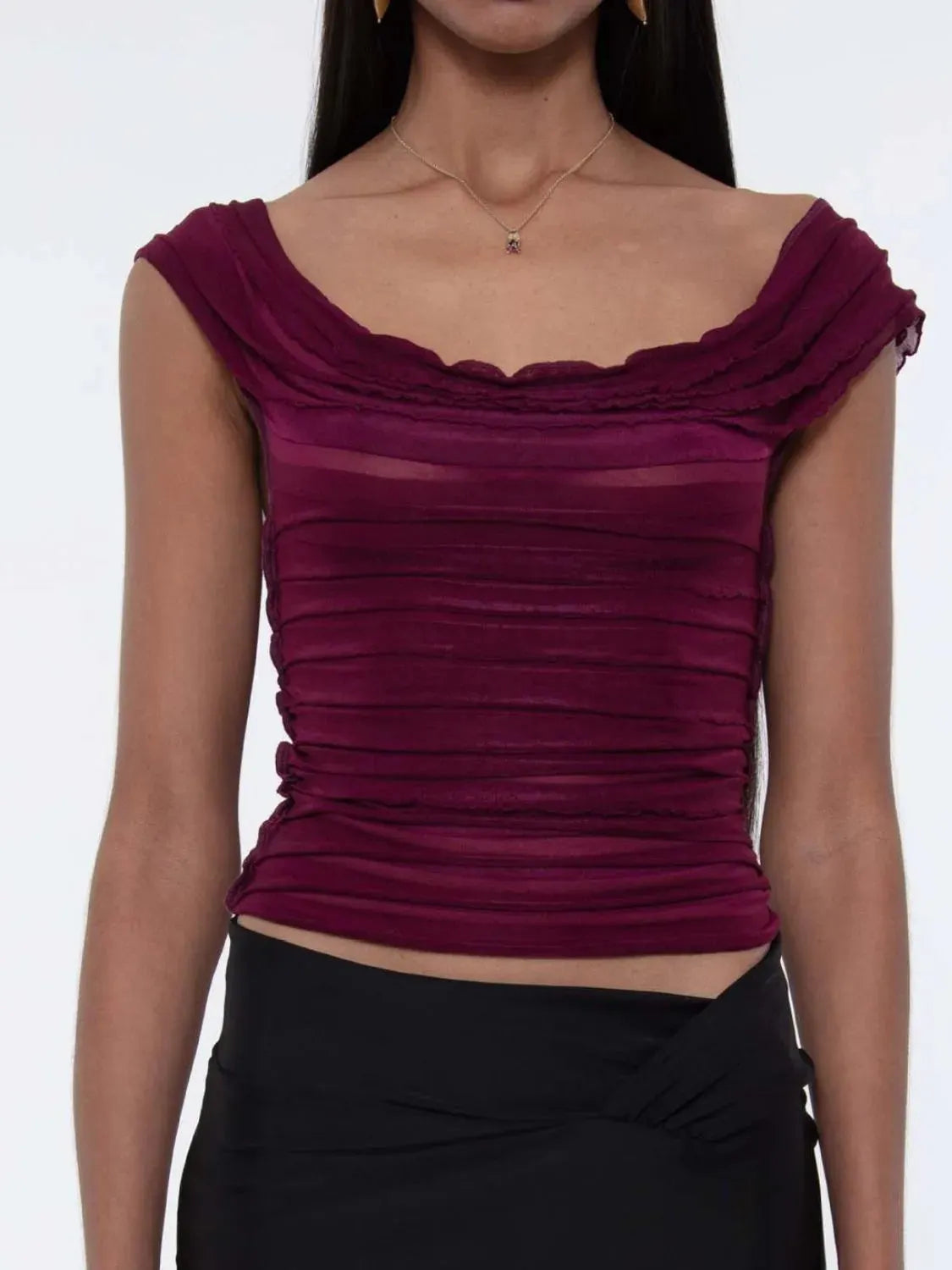Ruched Solid Tank