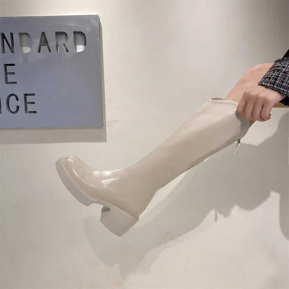 Moderne Hoge Winterlaarzen Voor Dames – Trendy & Comfortabel Voor Koude Dagen