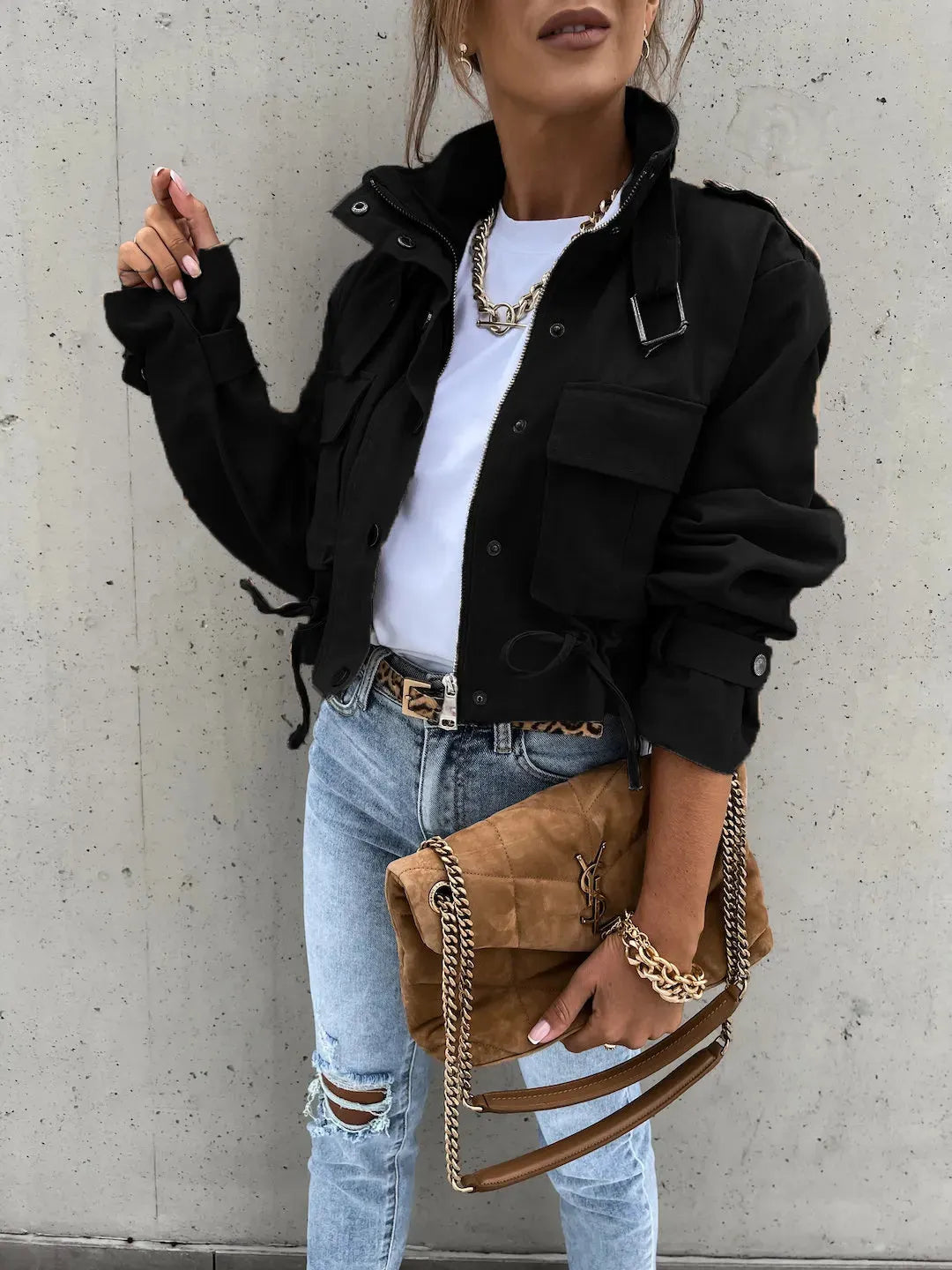 MAELLA | Korte Cargo Jas Voor Dames - Stijlvol & Elegant